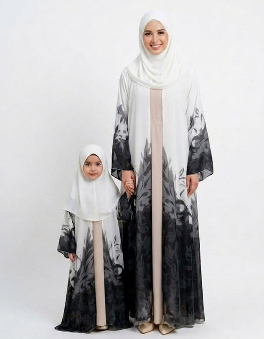 Sabah Mother & Daughter Abaya Set