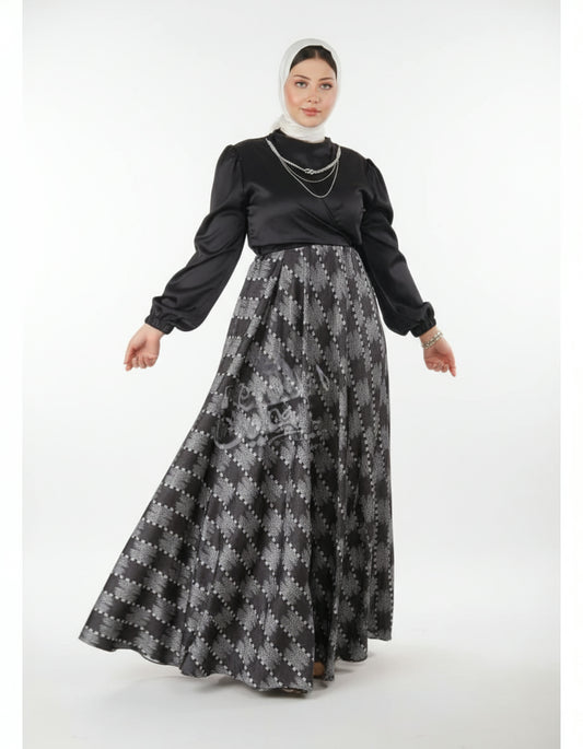 Midnight Marble Elegance Dress