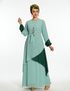 Bi-Color Chiffon Dress