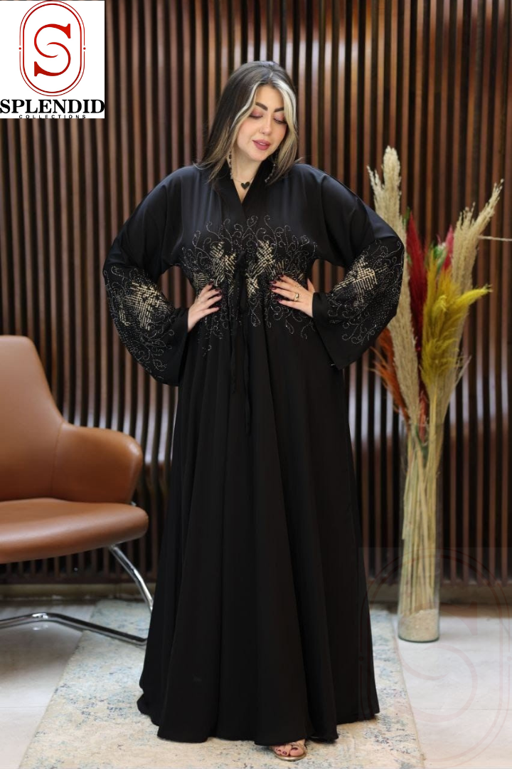 Elegant Embellished  Abaya Dress