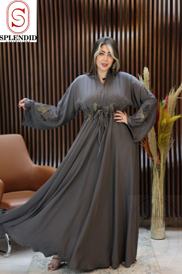Elegant Embellished  Abaya Dress