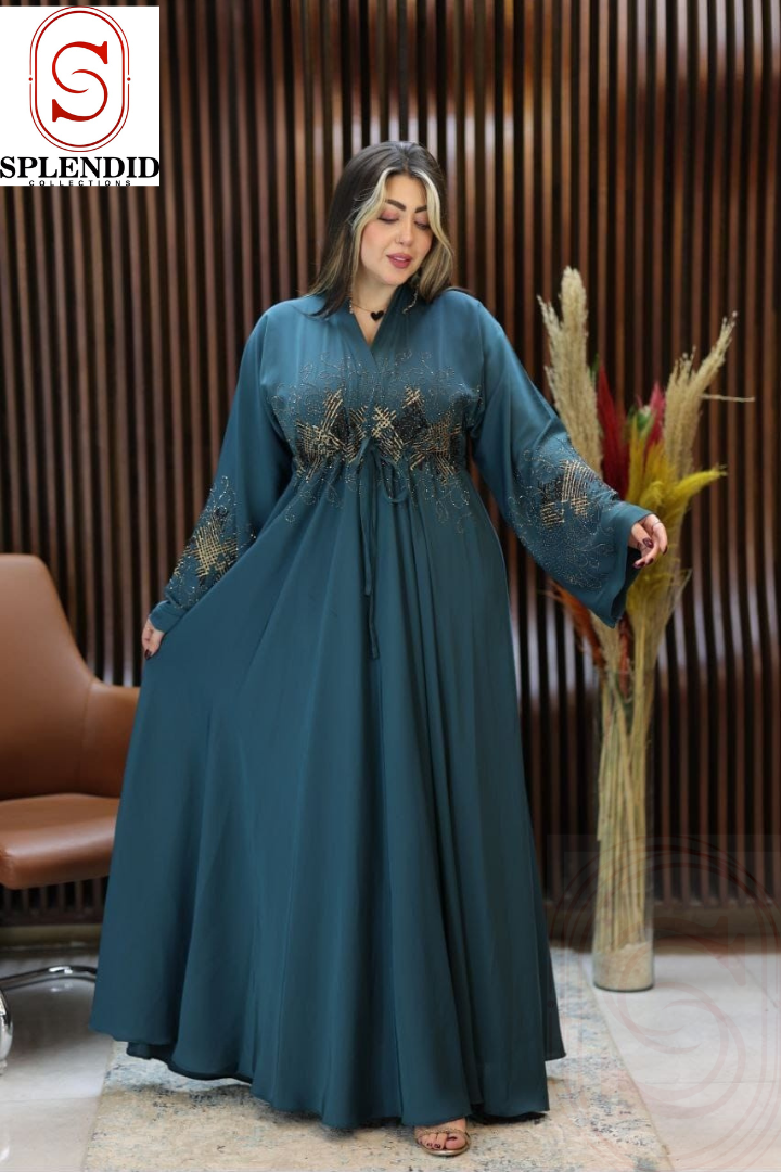 Elegant Embellished  Abaya Dress