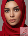 Premium Solid Chiffon Square Scarf