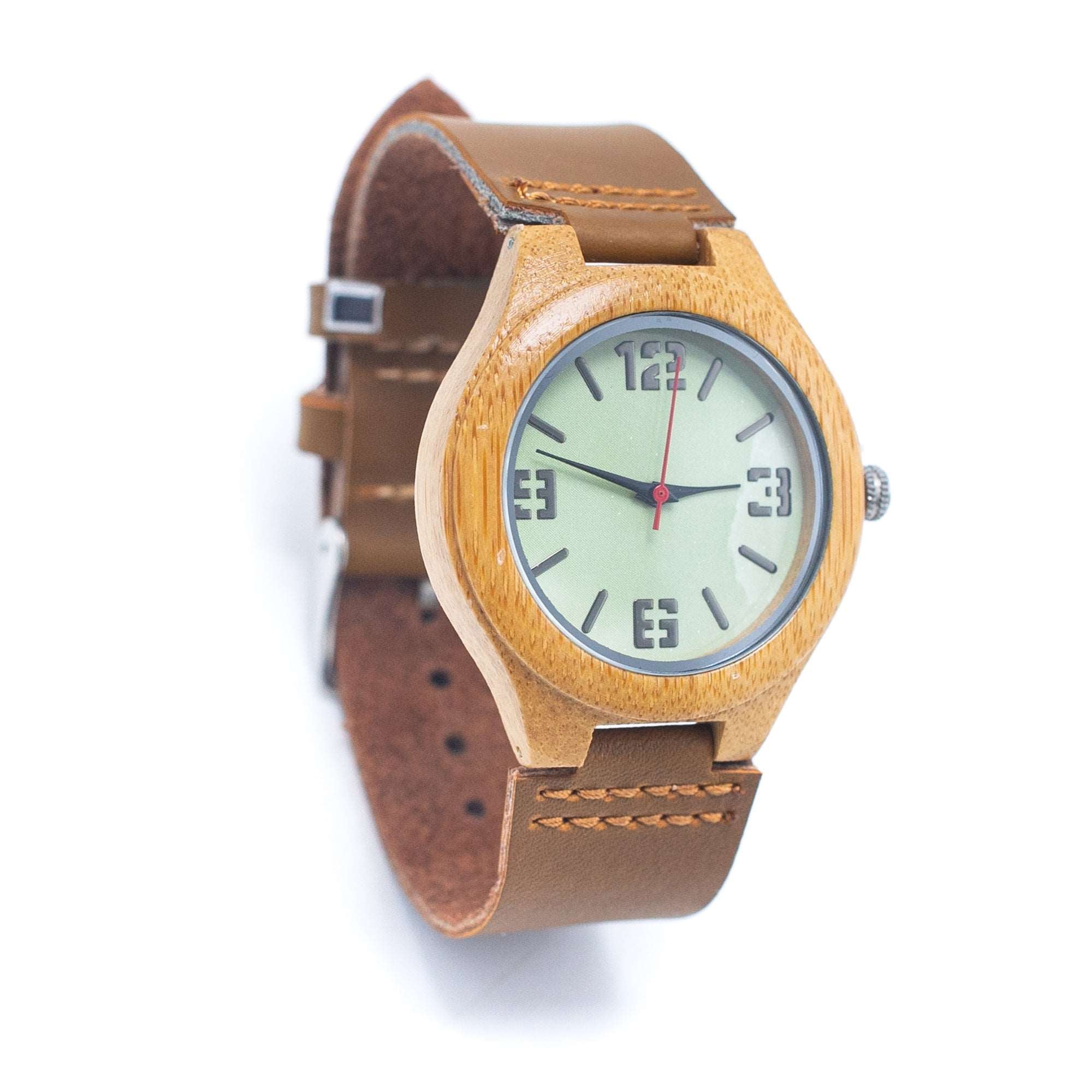 Bamboo Watch Eco women Colorful Watch Eco Natural Leather Strap WA-327(BOX-1)