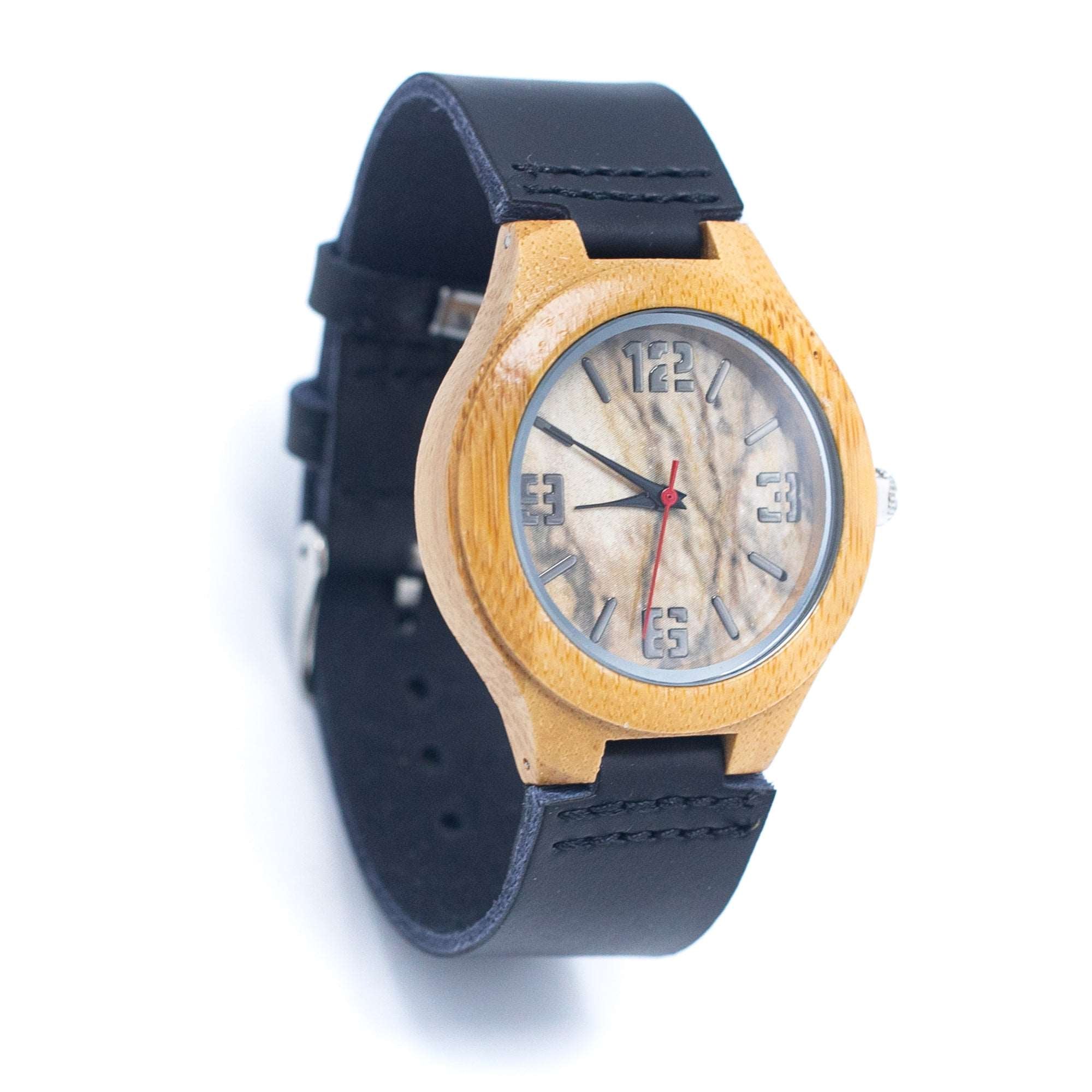 Bamboo Watch Eco women Colorful Watch Eco Natural Leather Strap WA-327(BOX-1)