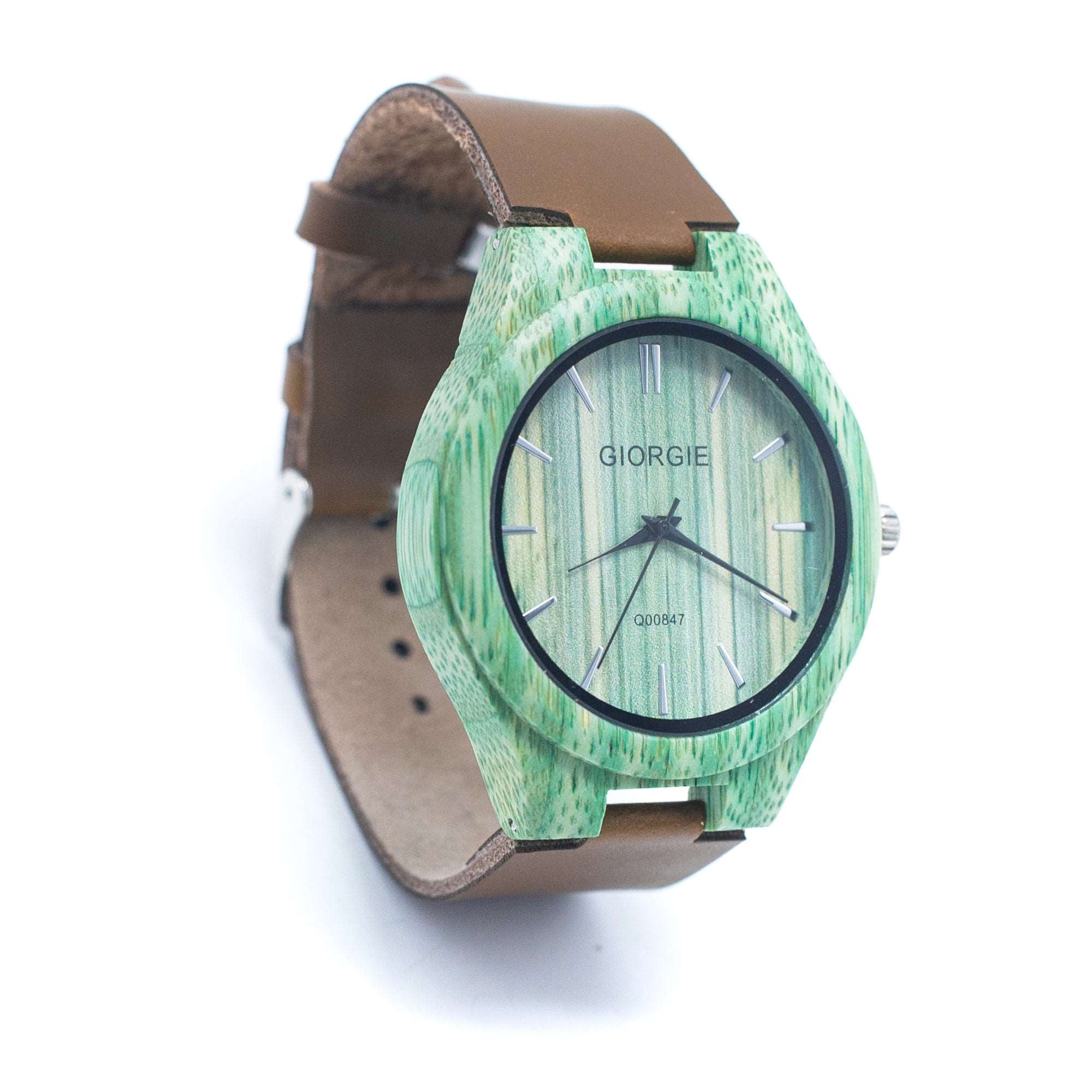 Bamboo Watch Eco unisex Colorful Watch Eco Natural Leather Strap WA-324(BOX-1)