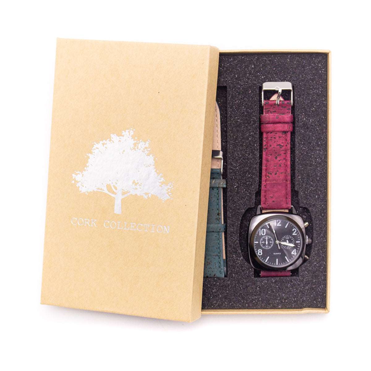 20mm multiple colour cork strap with  watch for men  and women watch WA-171-BOX-A