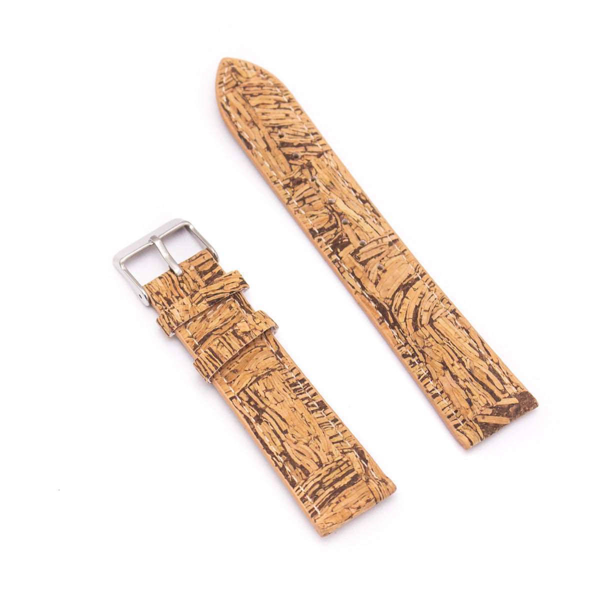 Matt black and crackled natural cork watch WA-172-BOX-F