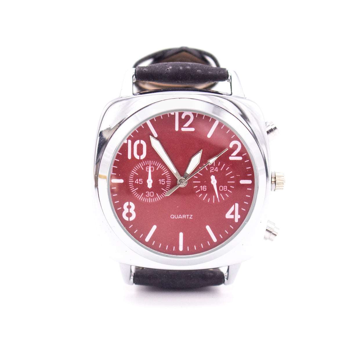 Matt black and crackled natural cork watch WA-172-BOX-F