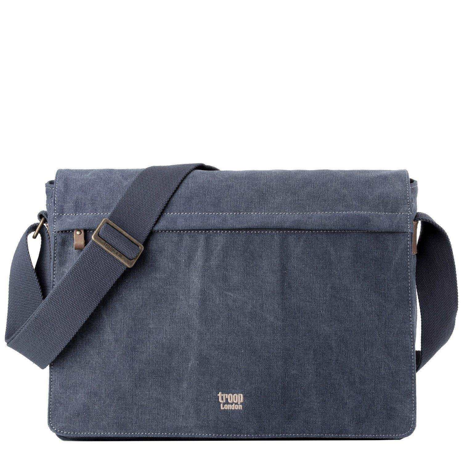 TRP0371 Troop London Classic Canvas Laptop Large Messenger Bag - 18'' Diagonally