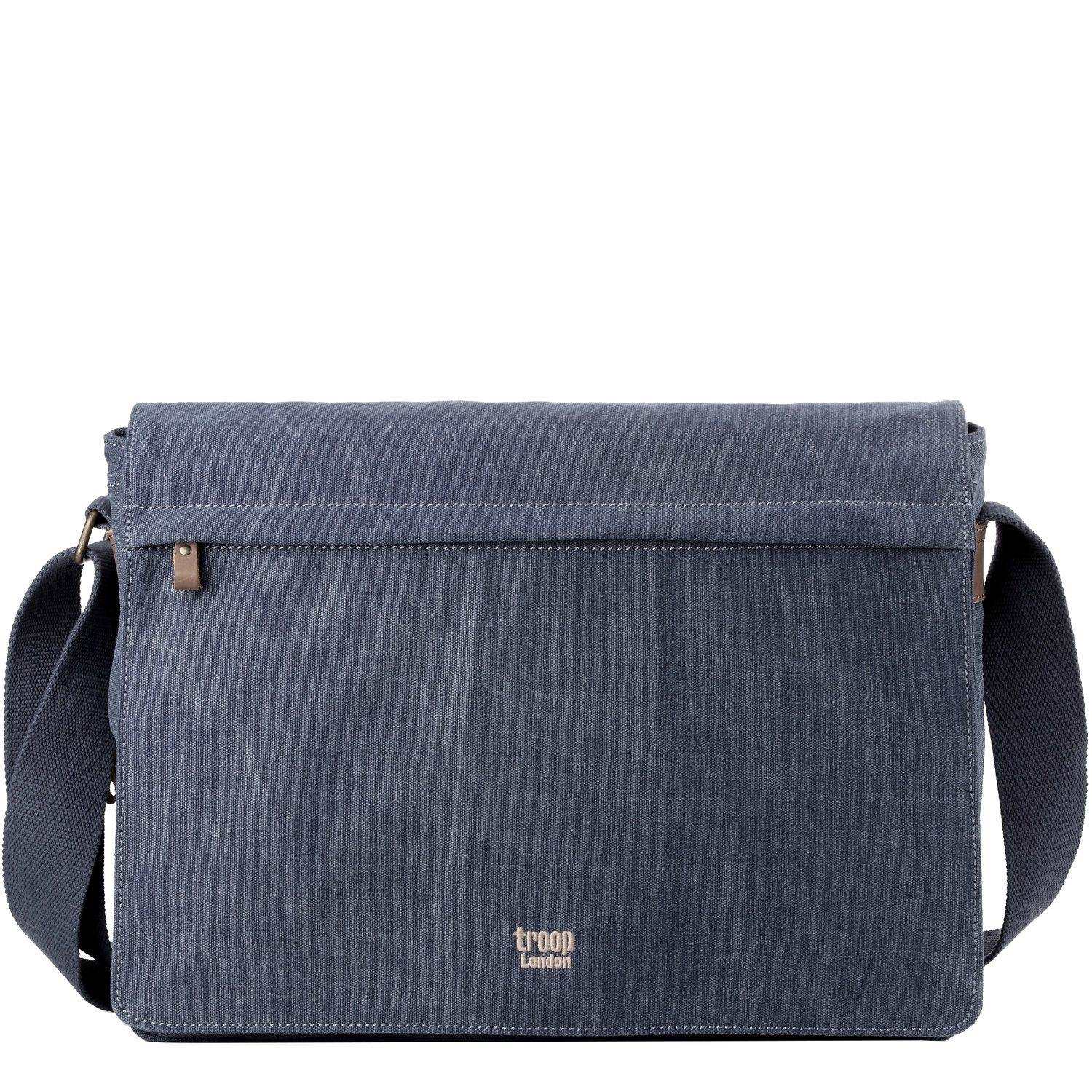 TRP0371 Troop London Classic Canvas Laptop Large Messenger Bag - 18'' Diagonally