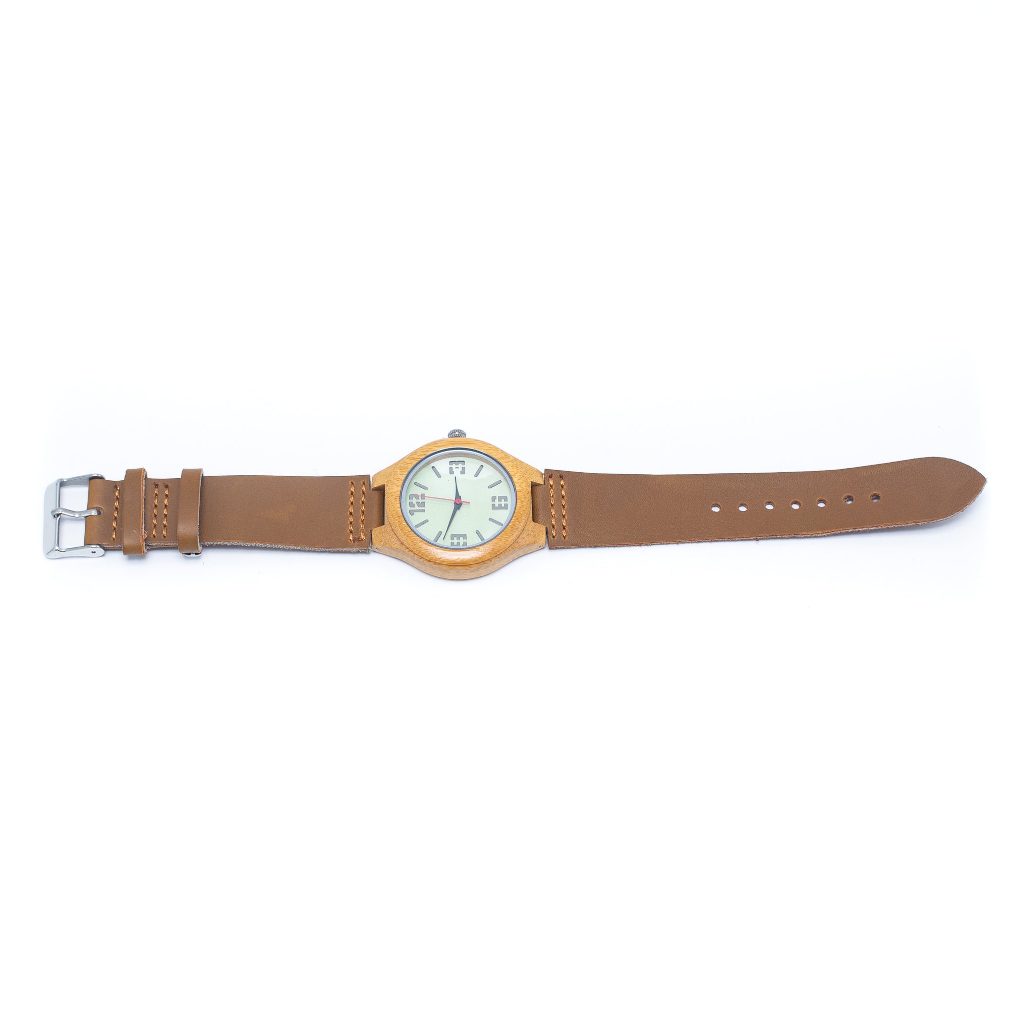 Bamboo Watch Eco women Colorful Watch Eco Natural Leather Strap WA-327(BOX-1)