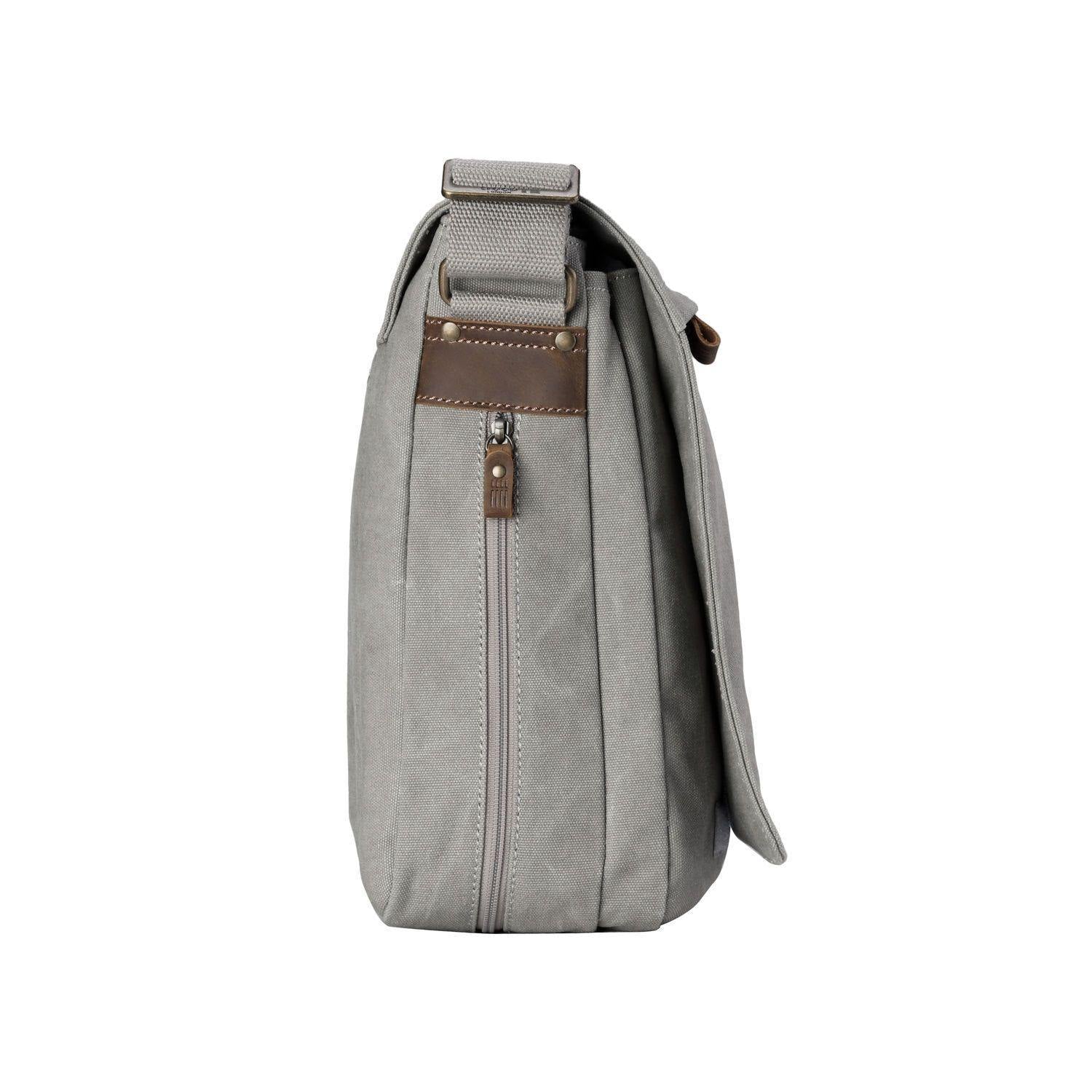 TRP0371 Troop London Classic Canvas Laptop Large Messenger Bag - 18'' Diagonally