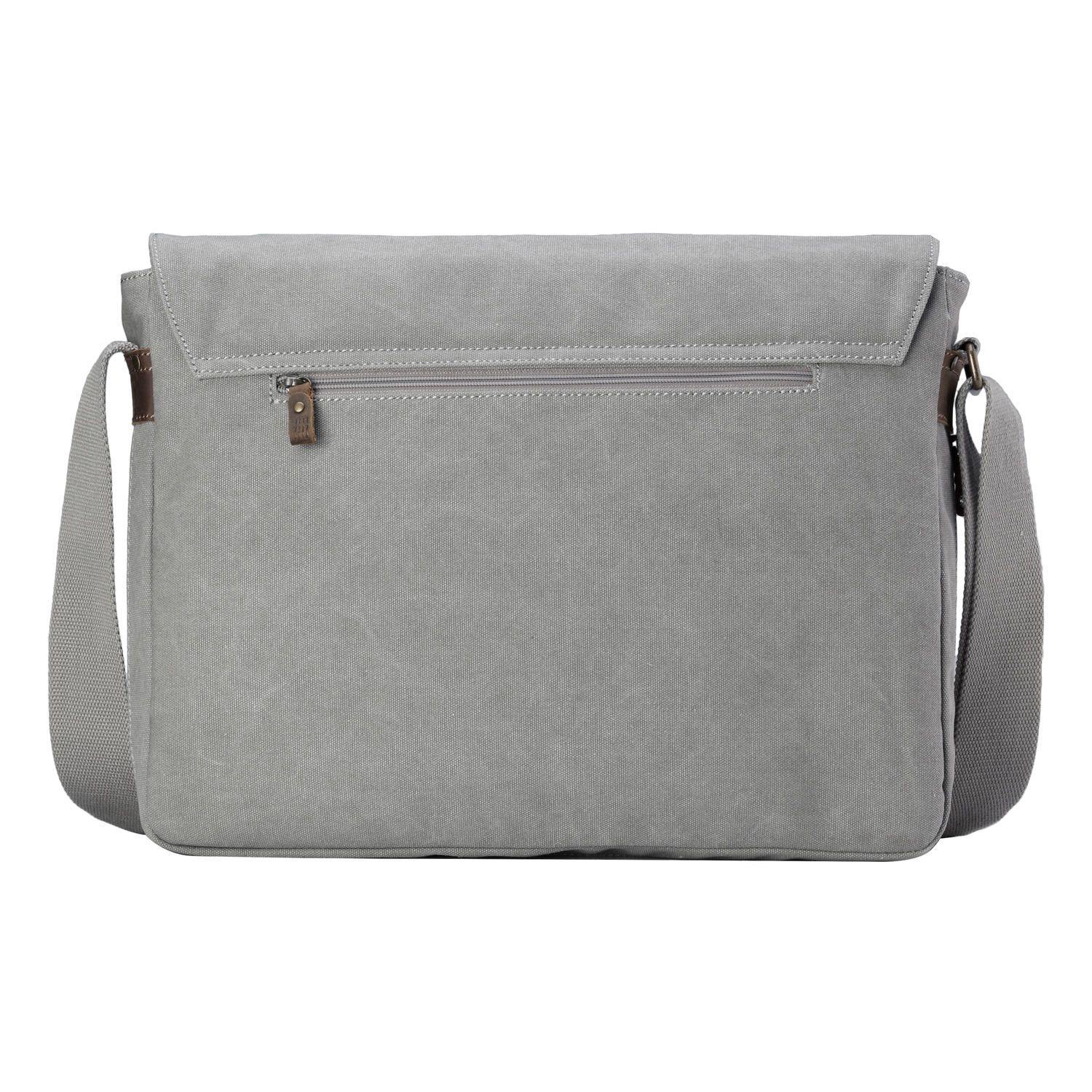TRP0371 Troop London Classic Canvas Laptop Large Messenger Bag - 18'' Diagonally