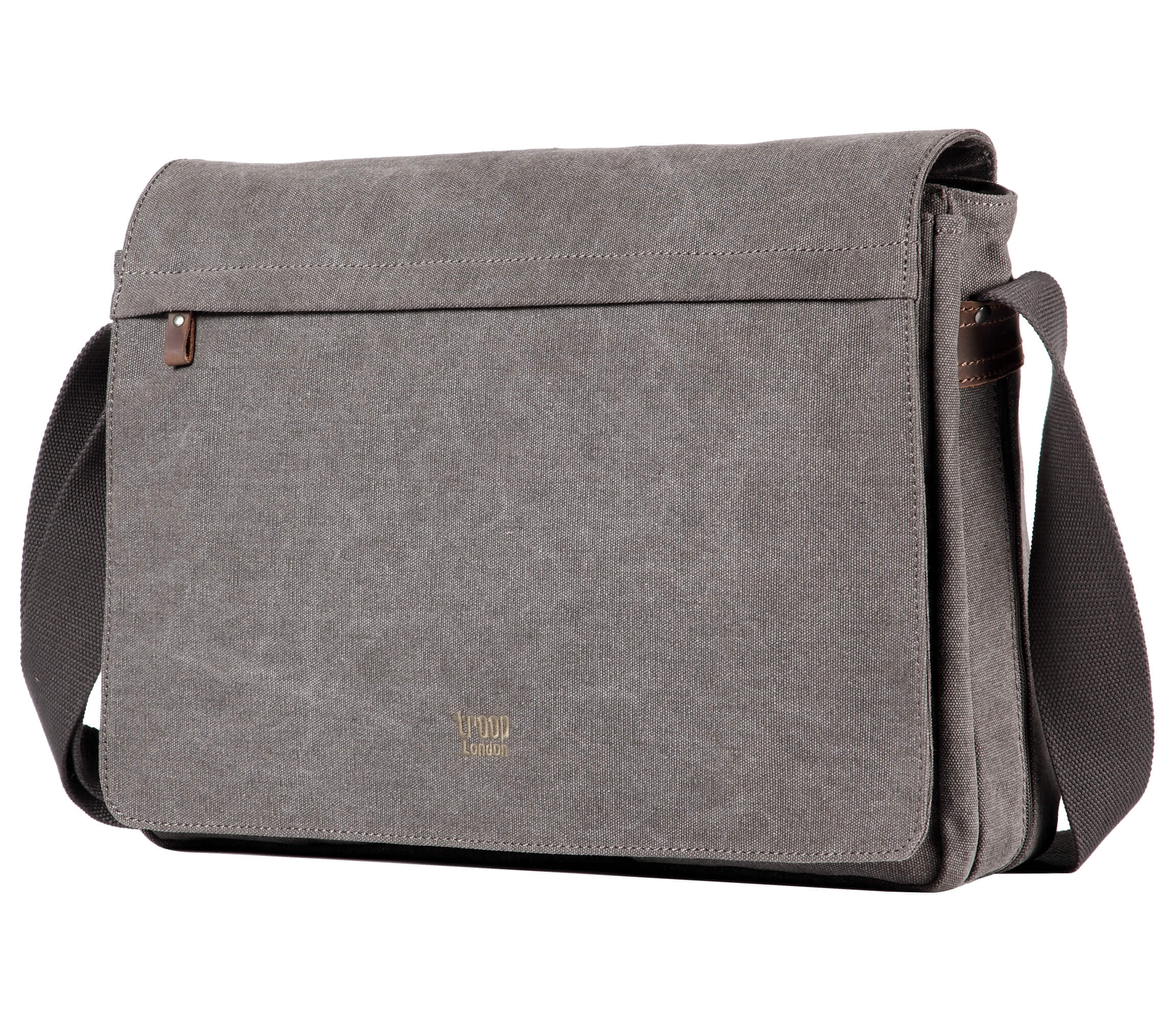 TRP0371 Troop London Classic Canvas Laptop Large Messenger Bag - 18'' Diagonally