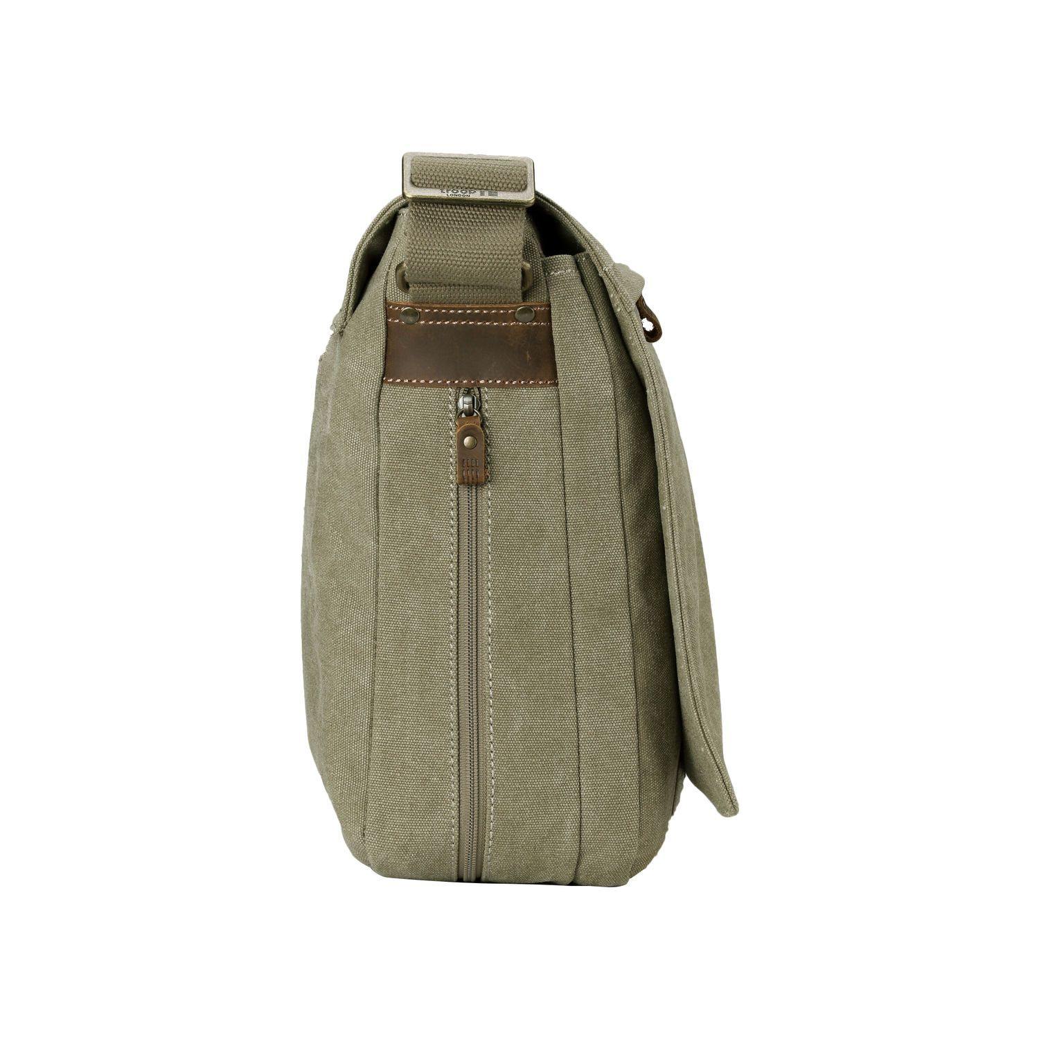 TRP0371 Troop London Classic Canvas Laptop Large Messenger Bag - 18'' Diagonally