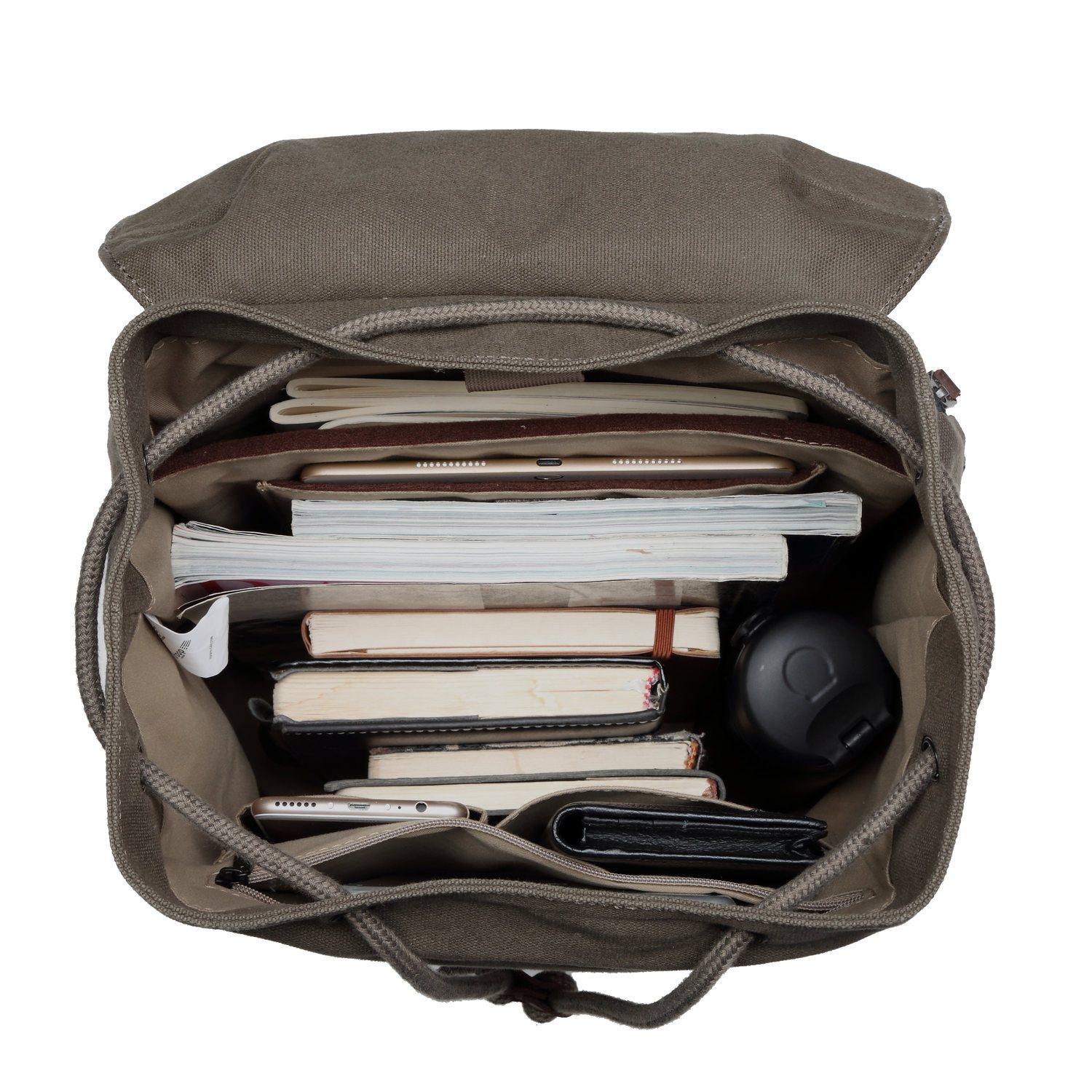 TRP0511 Troop London Heritage Waxed Canvas Daypack Backpack