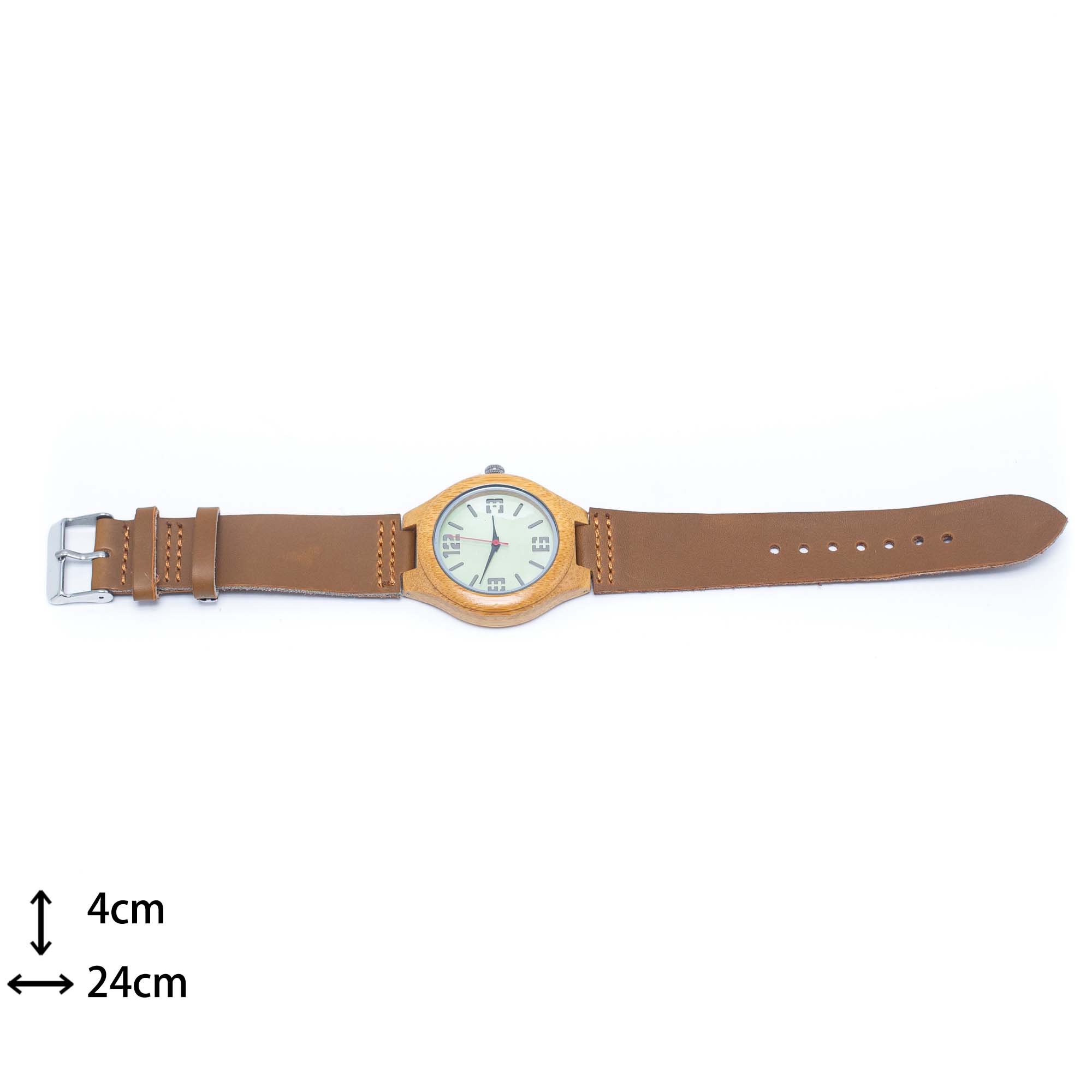 Bamboo Watch Eco women Colorful Watch Eco Natural Leather Strap WA-327(BOX-1)