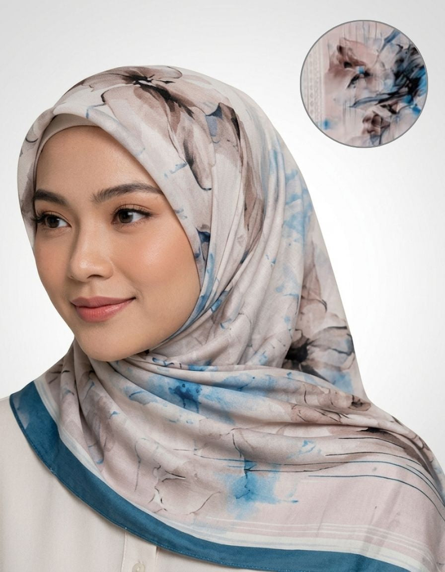 Printed Chiffon Square Hijab