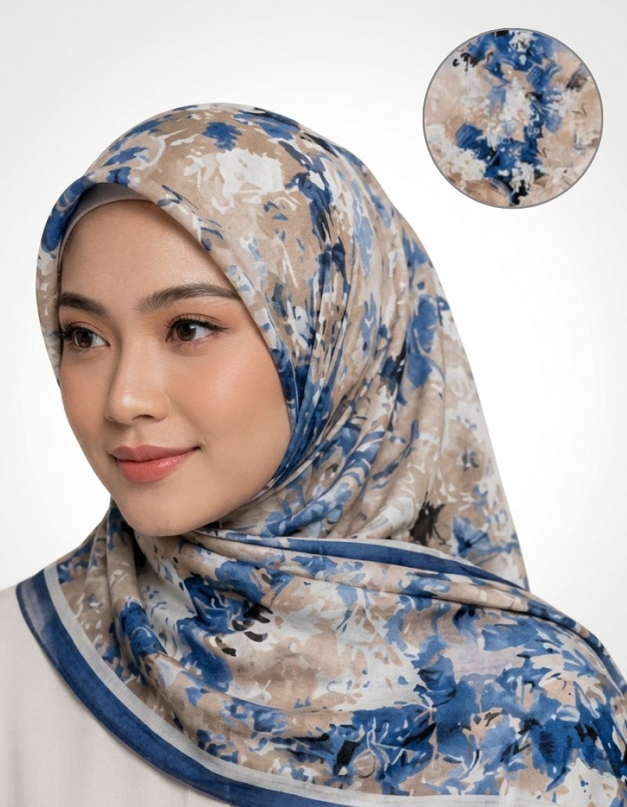 Printed Chiffon Square Hijab