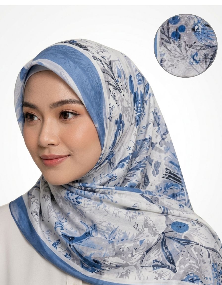 Printed Chiffon Square Hijab