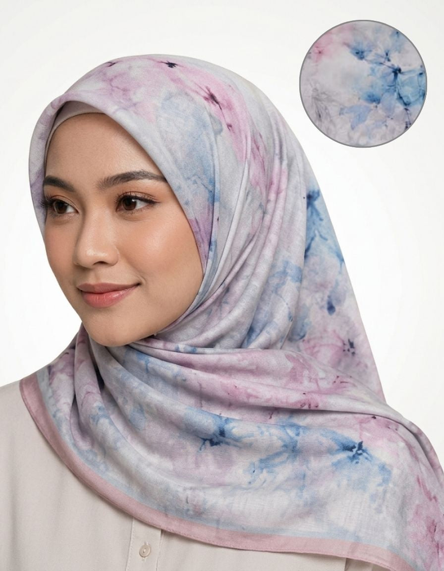 Printed Chiffon Square Hijab