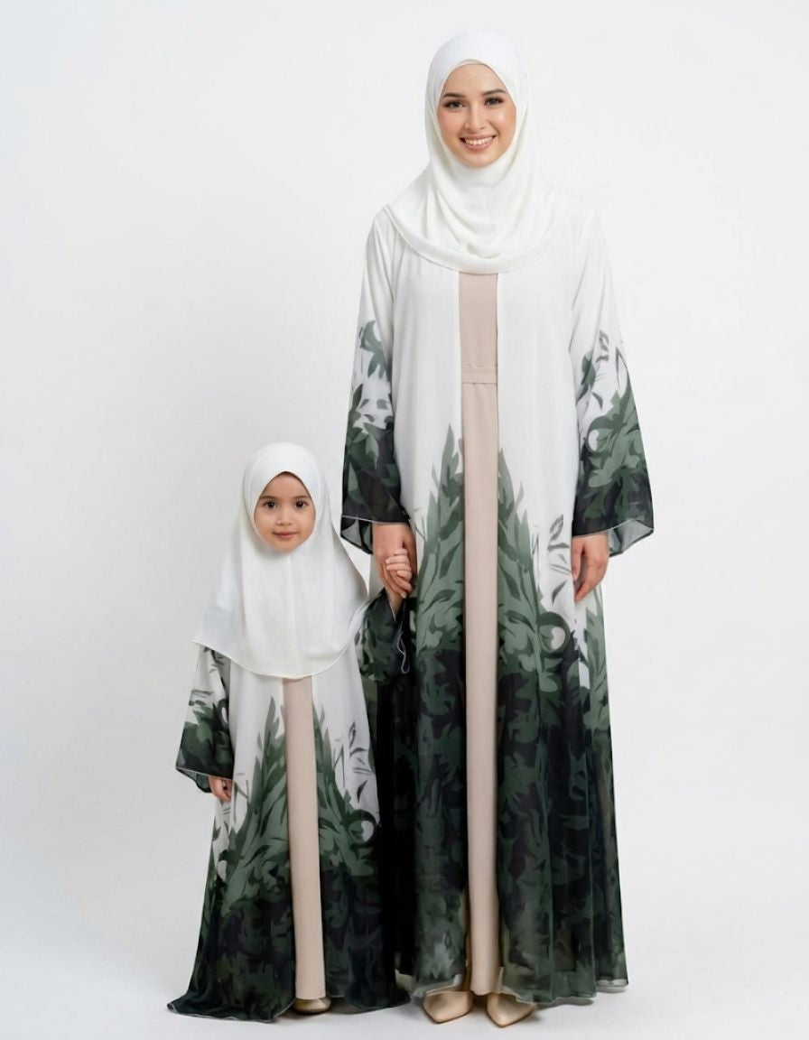 Sabah Mother & Daughter Abaya Set