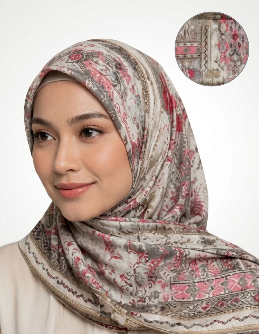 Printed Chiffon Square Hijab