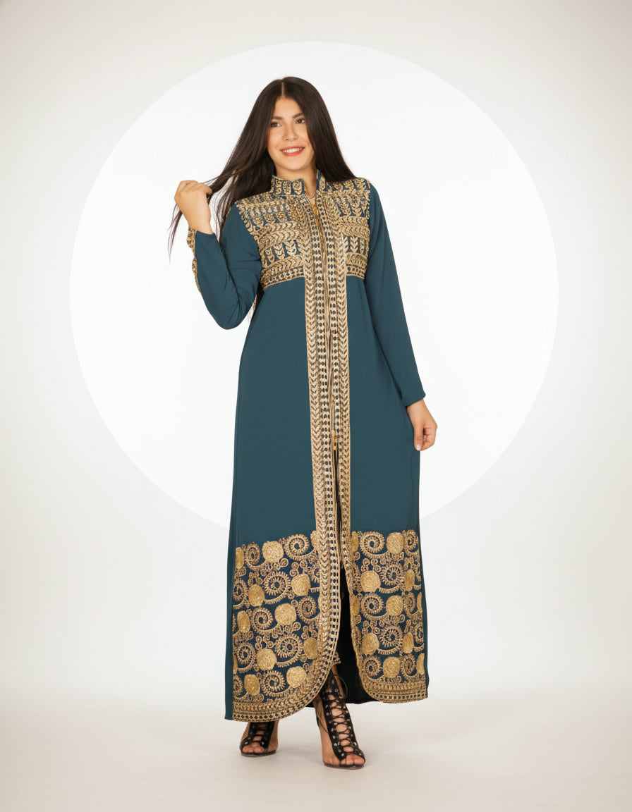 Ameerah Elegant Silk Kaftan