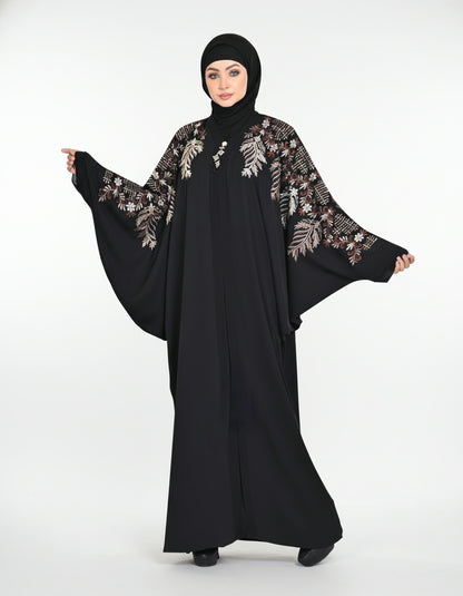 Butterfly Embroidery Abaya