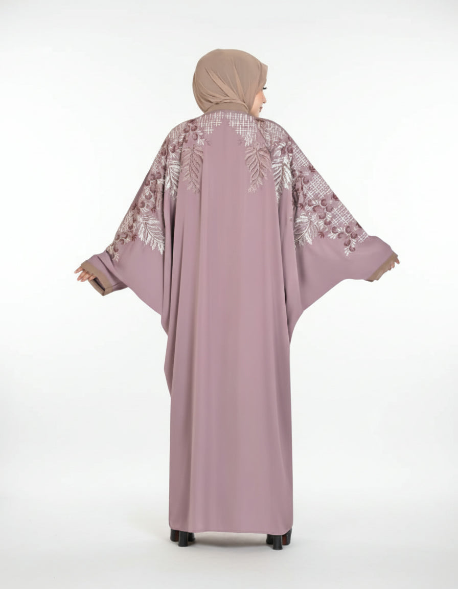 Butterfly Embroidery Abaya