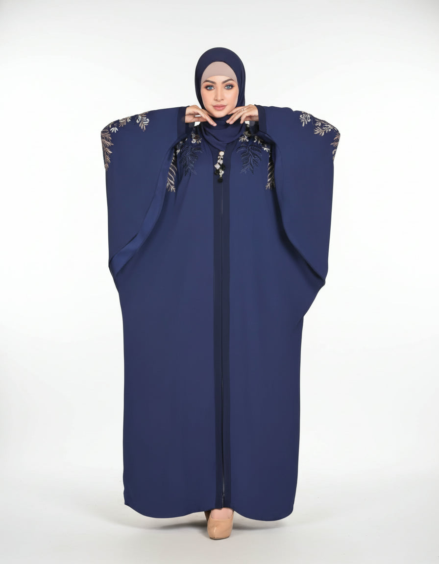 Butterfly Embroidery Abaya