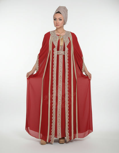 Chiffon Embroidered Kaftan