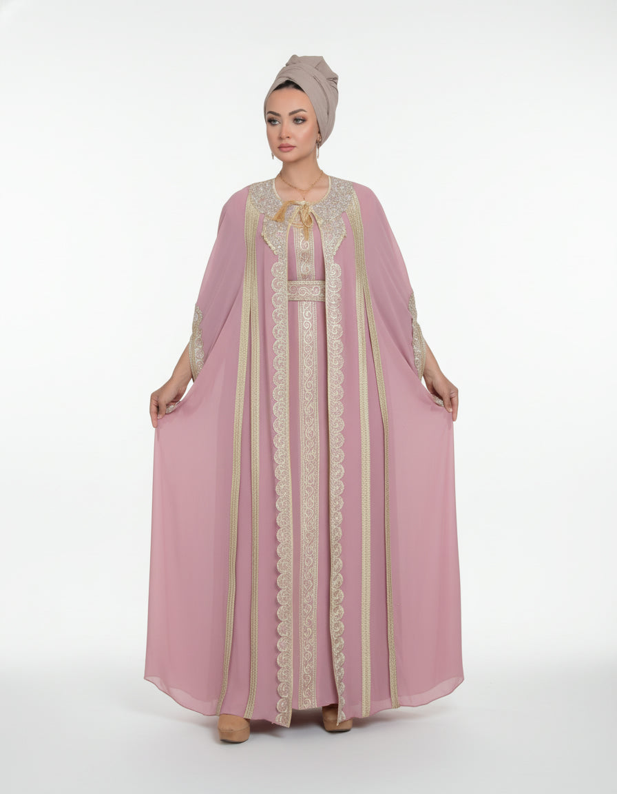 Chiffon Embroidered Kaftan