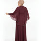 Elegant Embellished Bodice  with Flutter Cape Sleeves