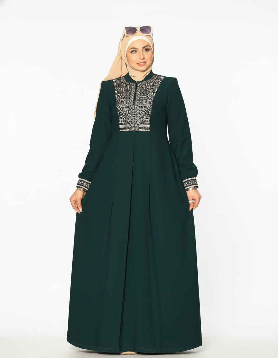 Embroidered Modest Abaya