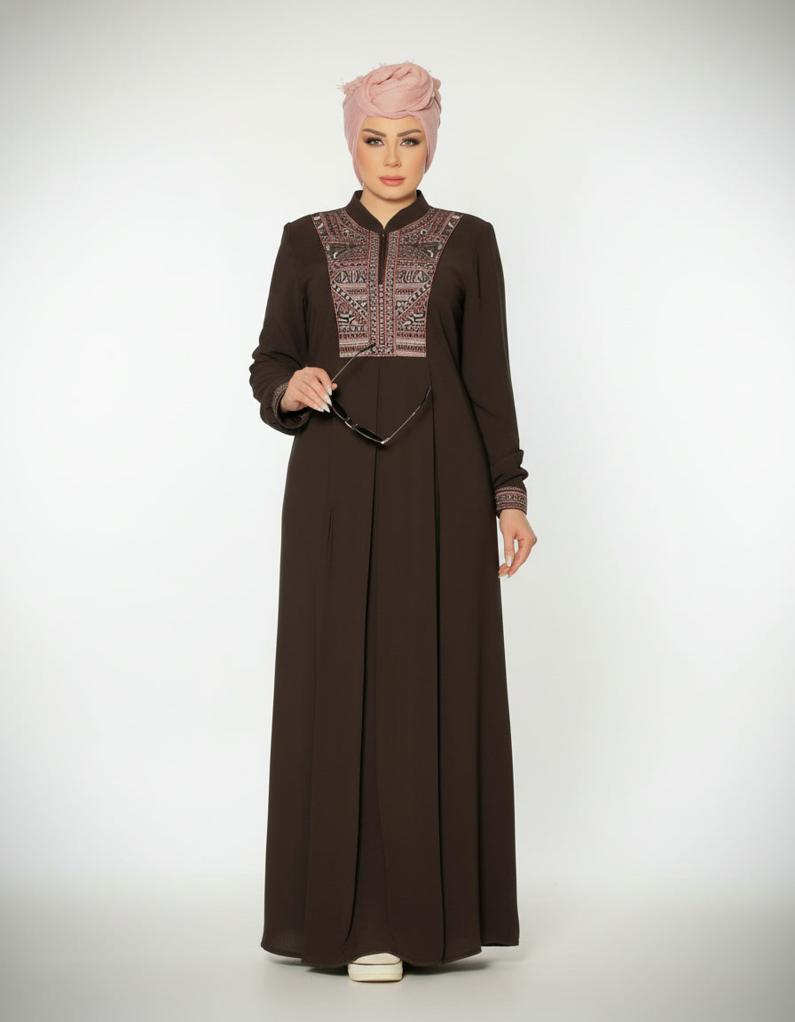 Embroidered Modest Abaya