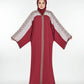 Full Zipper Butterfly Abaya