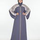 Full Zipper Butterfly Abaya