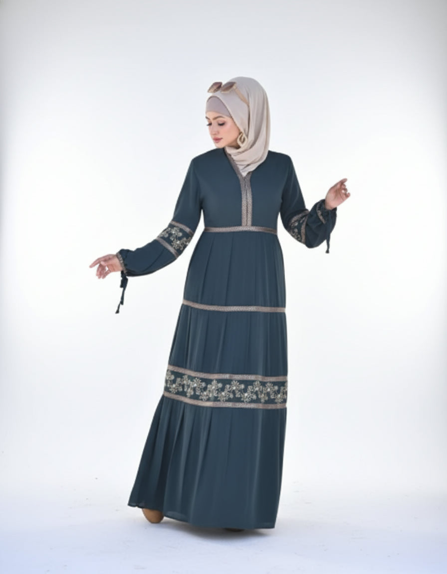 Golden Elegance Maxi Dress