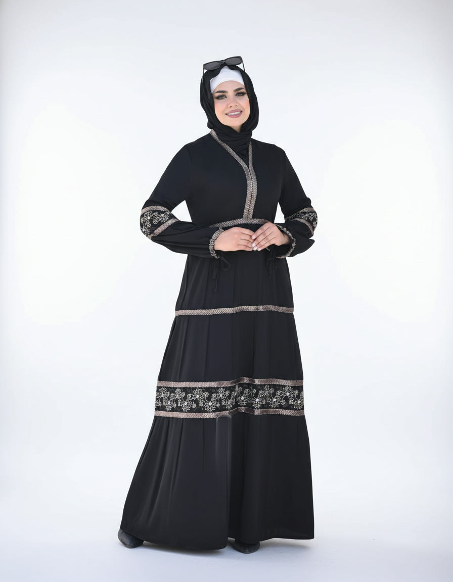 Golden Elegance Maxi Dress