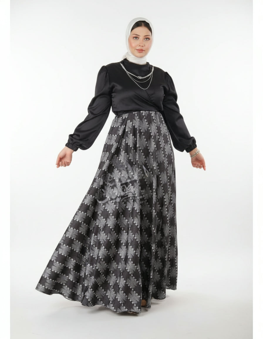Midnight Marble Elegance Dress
