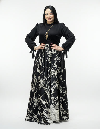 Midnight Marble Elegance Dress