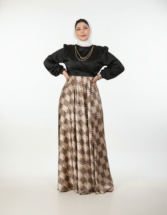 Midnight Marble Elegance Dress