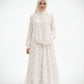 The Blossom Series: Premium Floral Zip-Up Jilbab Set