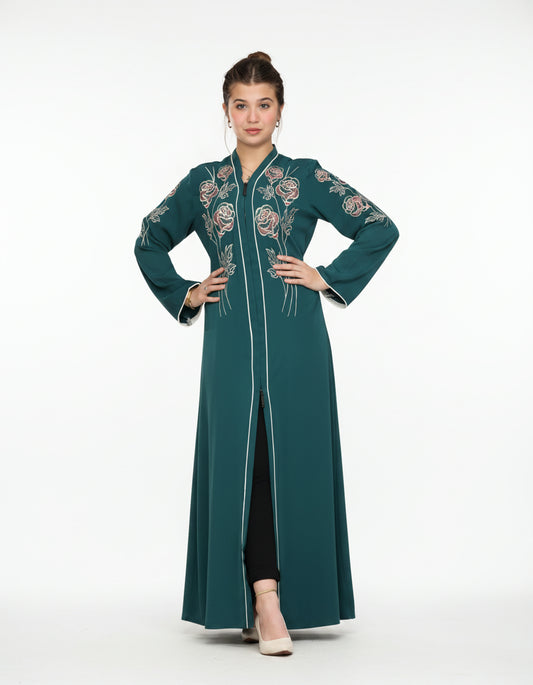 Embroidered Full-Length Abaya for Girl