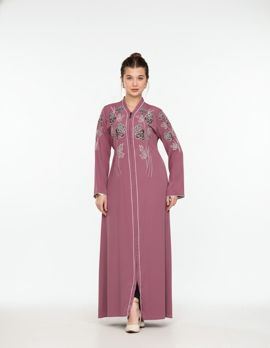Embroidered Full-Length Abaya for Girl
