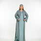 Modern Floral Embroidered Abaya set