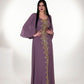 Elegant Maxi Dress with Gold Embroidery
