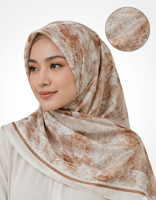 Elegant Printed Chiffon Square Hijab